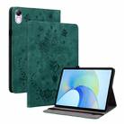 For Honor Pad X8 Pro/X9 Butterfly Rose Embossed Leather Tablet Case(Green) - 1
