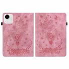 For Honor Pad X9a Butterfly Rose Embossed Leather Tablet Case(Pink) - 2