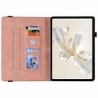 For Honor Pad X9a Butterfly Rose Embossed Leather Tablet Case(Pink) - 3