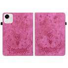 For Honor Pad X9a Butterfly Rose Embossed Leather Tablet Case(Rose Red) - 2