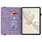 For Honor Pad X9a Butterfly Rose Embossed Leather Tablet Case(Purple) - 3
