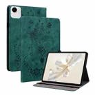 For Honor Pad X9a Butterfly Rose Embossed Leather Tablet Case(Green) - 1