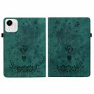 For Honor Pad X9a Butterfly Rose Embossed Leather Tablet Case(Green) - 2