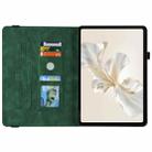 For Honor Pad X9a Butterfly Rose Embossed Leather Tablet Case(Green) - 3