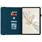 For Honor Pad X9a Butterfly Rose Embossed Leather Tablet Case(Dark Blue) - 3