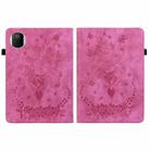 For Honor Pad X7 Butterfly Rose Embossed Leather Tablet Case(Rose Red) - 2