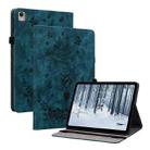 For Nokia T21 Butterfly Rose Embossed Leather Tablet Case(Dark Blue) - 1