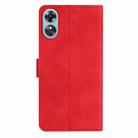 For OPPO A17 Seven Butterflies Embossed Leather Phone Case(Red) - 3