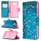 For Nokia 1.3 Colored Drawing Pattern Horizontal Flip Leather Case with Holder & Card Slots & Wallet(Plum Blossom) - 1