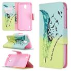 For Nokia 1.3 Colored Drawing Pattern Horizontal Flip Leather Case with Holder & Card Slots & Wallet(Feather) - 1