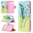 For Samsung Galaxy A31 Colored Drawing Pattern Horizontal Flip Leather Case with Holder & Card Slots & Wallet(Feather) - 1