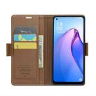 For OPPO Reno7 Z Global/Reno7 Lite Global CaseMe 023 Butterfly Buckle Litchi Texture RFID Anti-theft Leather Phone Case(Brown) - 4