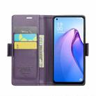 For OPPO F21 Pro 5G Globa/Reno8 Z Global CaseMe 023 Butterfly Buckle Litchi Texture RFID Anti-theft Leather Phone Case(Pearly Purple) - 4