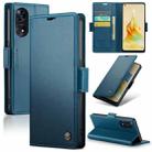 For OPPO Reno8 T 4G CaseMe 023 Butterfly Buckle Litchi Texture RFID Anti-theft Leather Phone Case(Blue) - 1