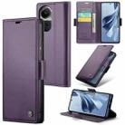 For OPPO Reno10 5G Global／Reno10 Pro Global CaseMe 023 Butterfly Buckle Litchi Texture RFID Anti-theft Leather Phone Case(Pearly Purple) - 1