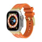 AP Silicone Watch Band For Apple Watch 8 41mm(Gold Orange) - 1