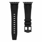 AP Silicone Watch Band For Apple Watch 7 41mm(Black Black) - 2