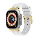 AP Silicone Watch Band For Apple Watch SE 2023 44mm(Gold White) - 1