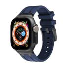 AP Silicone Watch Band For Apple Watch SE 2023 40mm(Black Blue) - 1