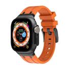 AP Silicone Watch Band For Apple Watch SE 2023 40mm(Black Orange) - 1