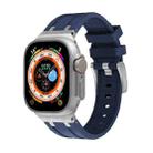 AP Silicone Watch Band For Apple Watch 9 45mm(Silver Blue) - 1