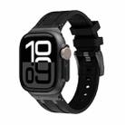 AP Silicone Watch Band For Apple Watch Series 10 42mm(Black Black) - 1