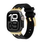 AP Silicone Watch Band For Apple Watch Series 10 42mm(Gold Black) - 1