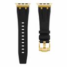 AP Silicone Watch Band For Apple Watch Series 10 42mm(Gold Black) - 2