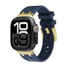 AP Silicone Watch Band For Apple Watch Series 10 42mm(Gold Blue) - 1