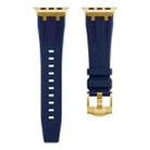 AP Silicone Watch Band For Apple Watch Series 10 42mm(Gold Blue) - 2