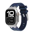 AP Silicone Watch Band For Apple Watch Series 10 42mm(Silver Blue) - 1