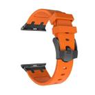 AP Silicone Watch Band For Apple Watch Series 10 42mm(Black Orange) - 3