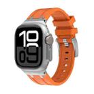 AP Silicone Watch Band For Apple Watch Series 10 42mm(Silver Orange) - 1