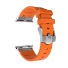 AP Silicone Watch Band For Apple Watch Series 10 42mm(Silver Orange) - 3