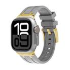 AP Silicone Watch Band For Apple Watch Series 10 42mm(Gold Grey) - 1