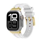 AP Silicone Watch Band For Apple Watch Series 10 42mm(Gold White) - 1