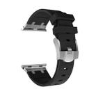 AP Silicone Watch Band For Apple Watch Series 10 46mm(Silver Black) - 3