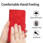 For Samsung Galaxy A22 5G Flower Embossing Pattern Leather Phone Case(Red) - 7