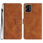 For Tecno Spark Go 2023 Seven Butterflies Embossed Leather Phone Case(Brown) - 1