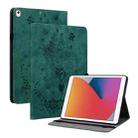 For iPad 9.7 2018 / 2017 / Air / Air 2 Butterfly Rose Embossed Leather Smart Tablet Case(Green) - 1