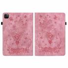 For iPad Pro 11 2021 / Air 4 2020 Butterfly Rose Embossed Leather Smart Tablet Case(Pink) - 2