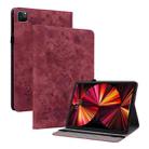 For iPad Pro 11 2021 / Air 4 2020 Butterfly Rose Embossed Leather Smart Tablet Case(Red) - 1