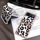 For Samsung Galaxy Z Flip4 Leopard Pattern Fold Hinge Phone Case(White) - 4