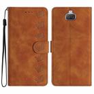 For Sony Xperia 10 Seven Butterflies Embossed Leather Phone Case(Brown) - 1
