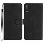 For Sony Xperia L3 Seven Butterflies Embossed Leather Phone Case(Black) - 1