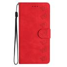 For Sony Xperia 1 VI Seven Butterflies Embossed Leather Phone Case(Red) - 2