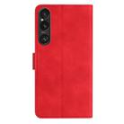 For Sony Xperia 1 VI Seven Butterflies Embossed Leather Phone Case(Red) - 3