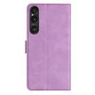 For Sony Xperia 1 VI Seven Butterflies Embossed Leather Phone Case(Purple) - 3