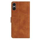 For Sony Xperia 10 VI Seven Butterflies Embossed Leather Phone Case(Brown) - 3