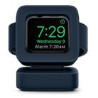 For Apple Watch 44/42/40/38mm Retro Watch Stand Holder(Dark Blue) - 1